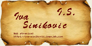 Iva Šiniković vizit kartica